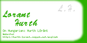 lorant hurth business card